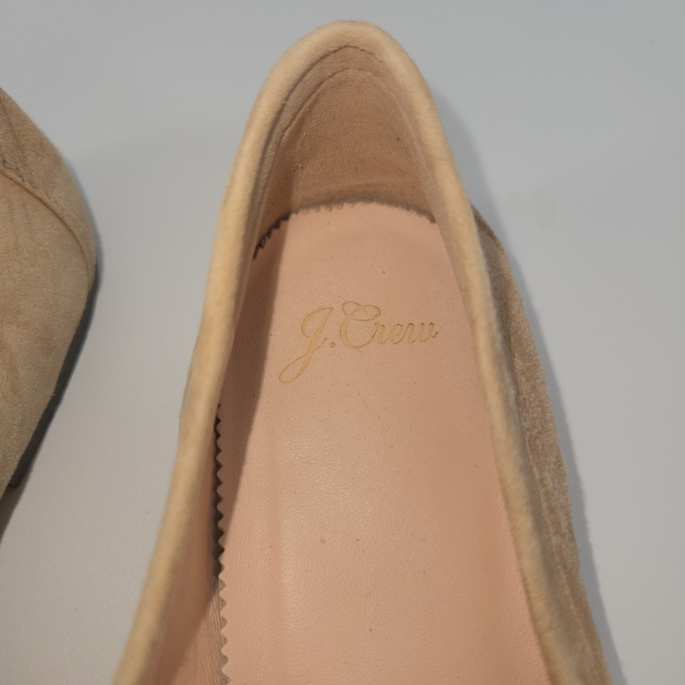 J. Crew Cleo Tan Suede Leather Driving Shoes Flats Loafers Women's Size 9 M - Picture 9 of 11